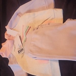 Toddler girls 2pcs jogger suit size 2t brand new with tags colors purple ,pink